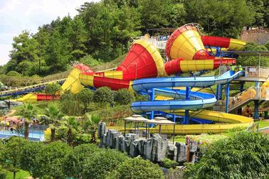 Ogromne szklane zjeżdżalnie wodne Tantrum Valley For Teenagers / Water Park Equipment
