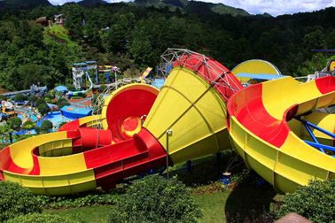 Safety Fibreglass Backward Tantrum Valley For Aqua Park / Industrial Water Slide