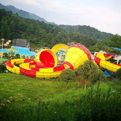 Safety Fibreglass Backward Tantrum Valley For Aqua Park / Industrial Water Slide
