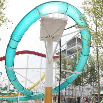 Ekscytująca zjeżdżalnia Aqua Park Aqua loop Zjeżdżalnie wodne z włókna szklanego, Wysokość platformy 16m