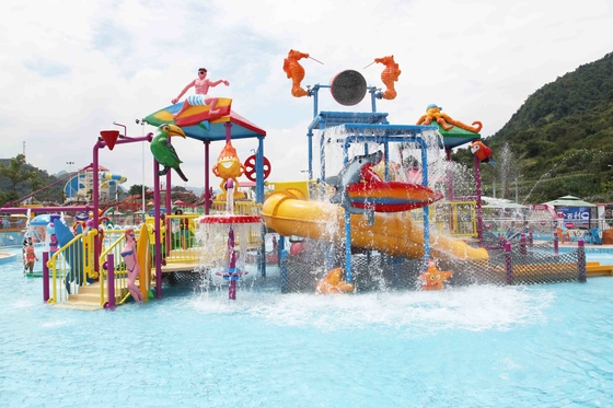 Outdoor Commercial Safe Fibreglass Kids &#39;Water Playground Water House for Aqua Park