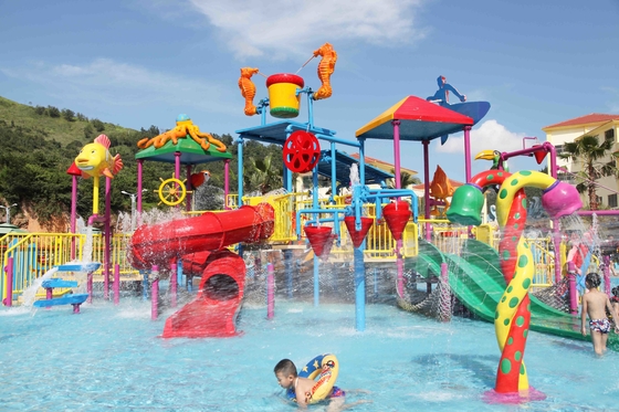 Outdoor Commercial Safe Fibreglass Kids &#39;Water Playground Water House for Aqua Park