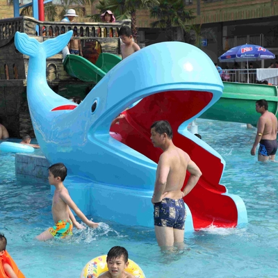 Outdoor Water Park Whales Cartoon Shape Kids Pool Water Slides, SGS