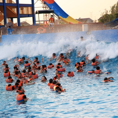 Waterfun Big Surfing Tsunami Ocean Woda Wave Pool Z Waves Park Vakuum 3 Metry Wysokości