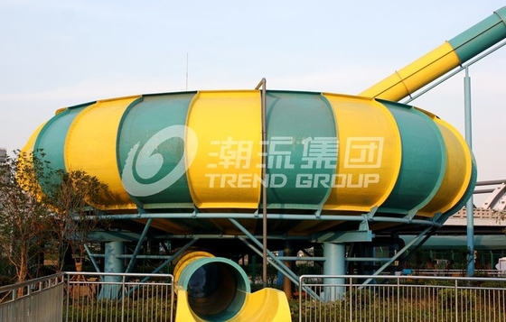 16m Platform Fun Aqua Park Fiberglass Water Slides Giant Space Water Slides