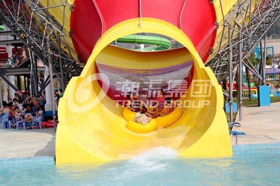 Super Tornado Fiberglass Water Slides 14.6m Platform Height for Themed Adults