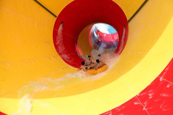 Super Tornado Fiberglass Water Slides 14.6m Platform Height for Themed Adults