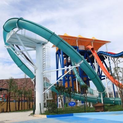 Przezroczyste, dostosowane zjeżdżalnie wodne z włókna szklanego Aqua Loop, ocynkowane ogniowo