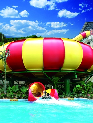 Water Playground Equipment Fiberglass Water Slides / Super Bowl Water Slide for Theme Park