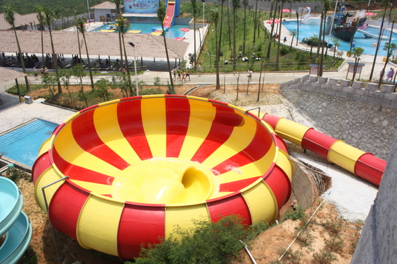 Water Playground Equipment Fiberglass Water Slides / Super Bowl Water Slide for Theme Park