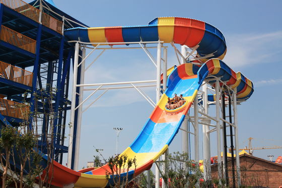 Giant Boomerang Fiberglass Water Slides Ashland / DSM Resin , 18.75m Platform Height