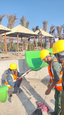 Five Star Hotel Resort Fiberglass Park rozrywki reosrt z toboganem wodnym