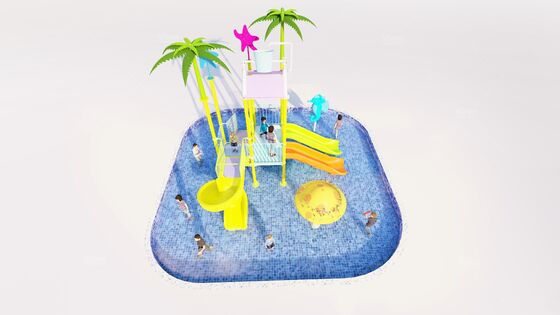 6.3m*6.3m*4.5m Ocean Style Theme Aqua Playground z 12-miesięczną gwarancją na mokre obszary zabaw