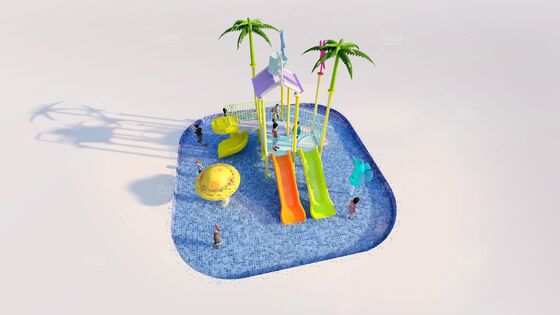 6.3m*6.3m*4.5m Ocean Style Theme Aqua Playground z 12-miesięczną gwarancją na mokre obszary zabaw