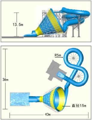 Średni zjeżdżalnik wodny Tornado HT-45 Producent sprzętu do parków wodnych od 1994 roku