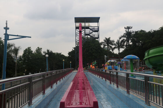 High Speed Water Slide with Hot-Dip Galvanized Steel Structure and Hand-Laid Fiberglass Flume Featuring Corrosion-Resistant Water Pump