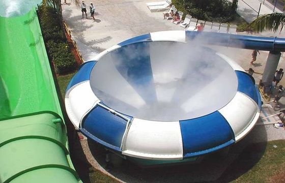 Space Bowl Water Slide z wysokością platformy 10,65 m, pojemnością 180 osób i strukturą stalową galwanizowaną na gorąco