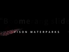 Wodne zjeżdżalnie na zewnątrz, park rozrywki, zjeżdżalnia wodna Boomerang dla 2 osób